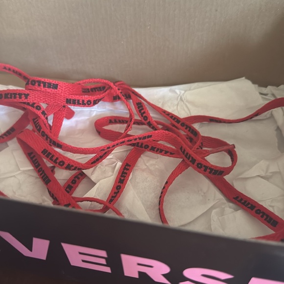 Red Hello Kitty Sanrio x Chuck Taylor All Star Converse Canvas Ox Sneakers - Picture 2 of 4